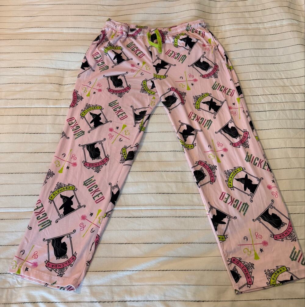 Wicked Universal Studios Pink Glinda Elphaba Pajama Pants